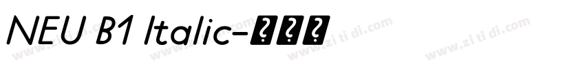 NEU B1 Italic字体转换 NEU B1 Italic字体转换